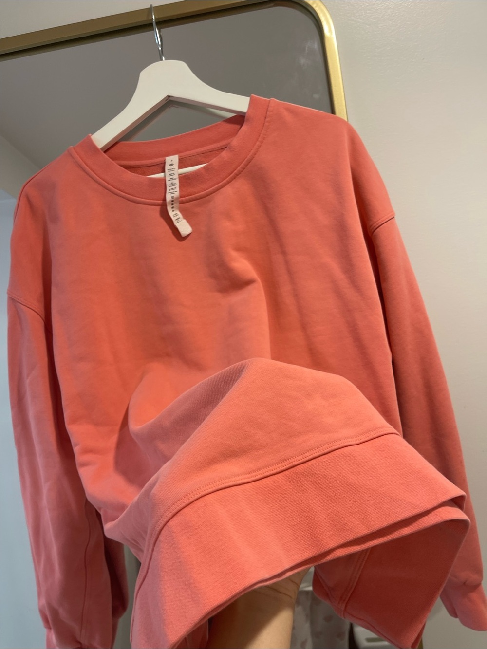 Lululemon Perfectly Oversized Crew Size 8 Pink Coral Tone 100% cotton - Picture 12 of 12